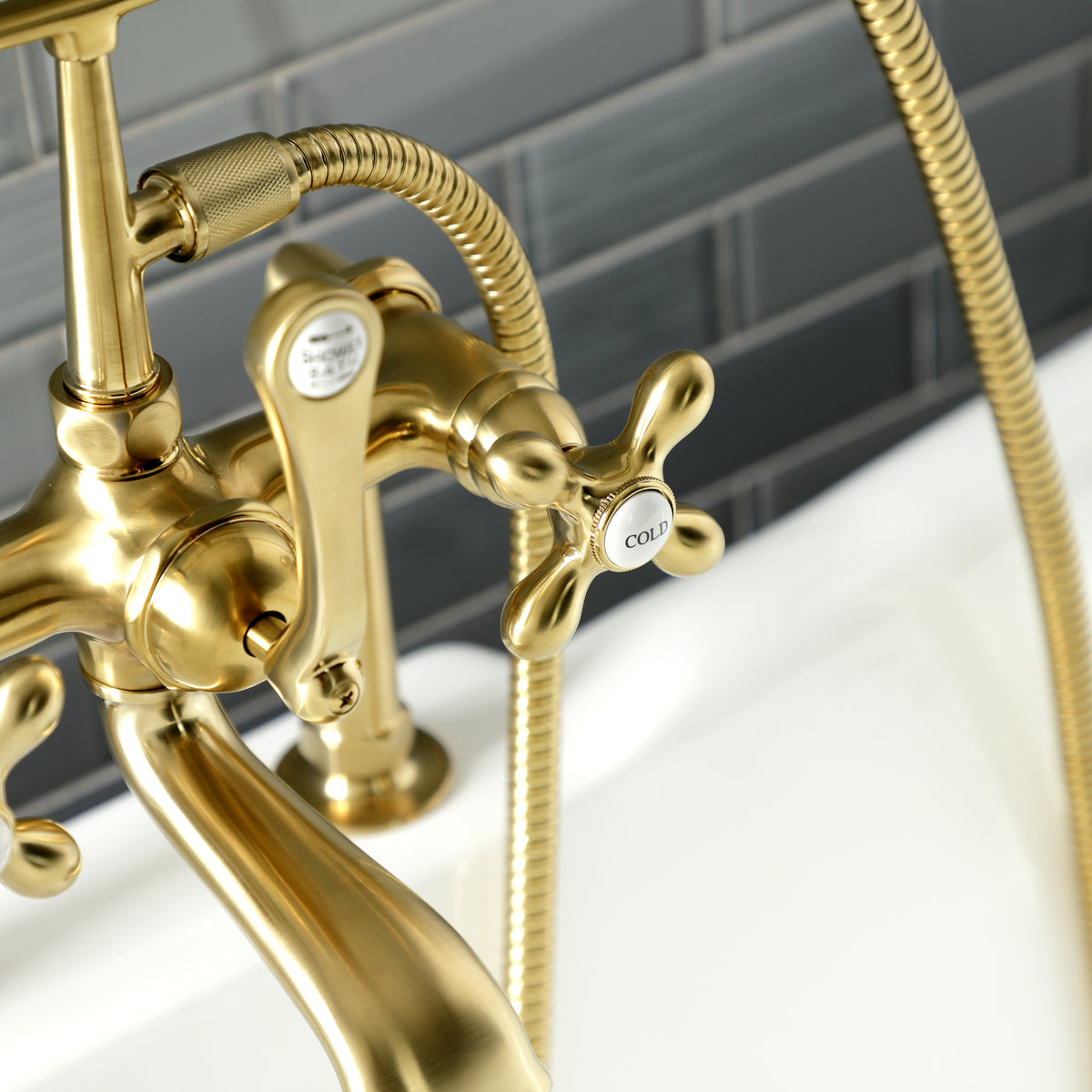 Auqa Vintage Deck Mount Clawfoot Tub Faucet