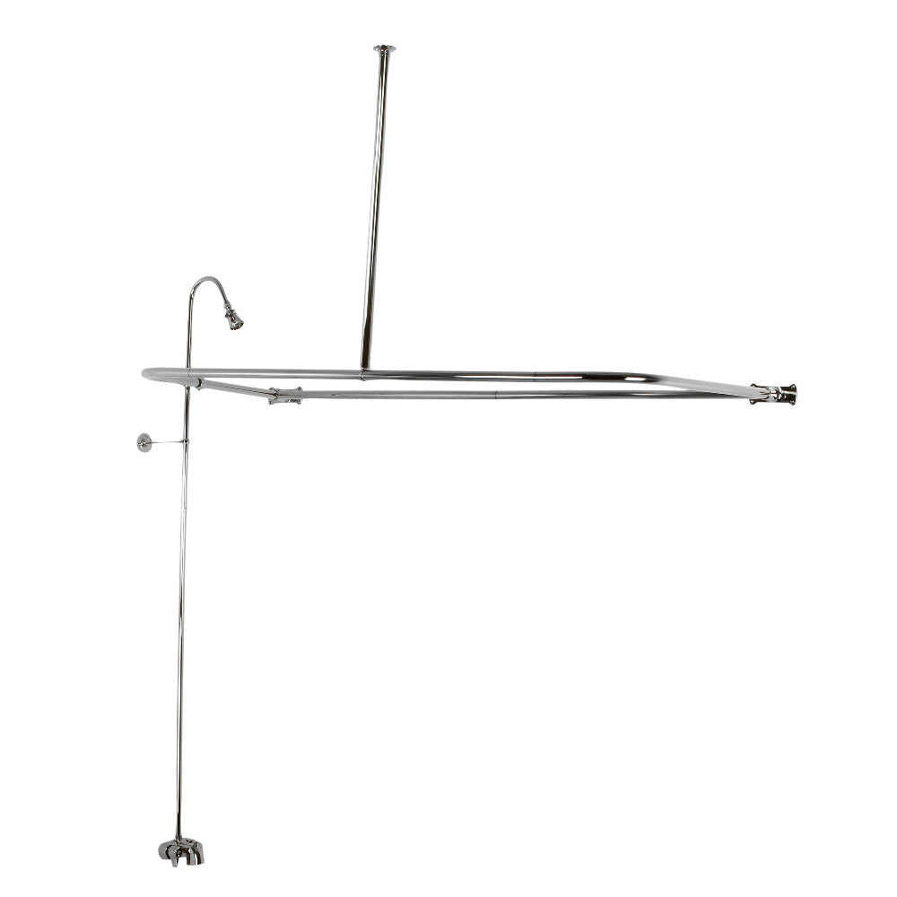 Vintage Tub Faucet with Rectangular Shower Enclosure Combo