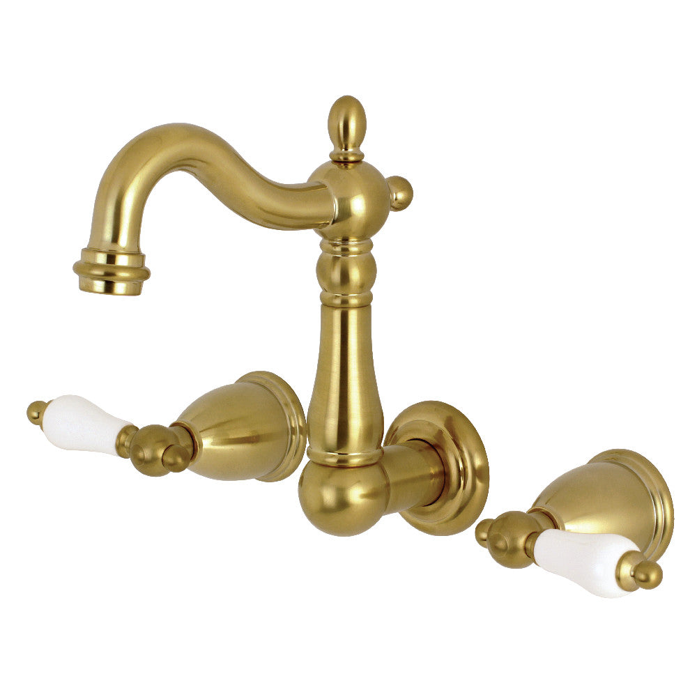 Kingston Brass KS1225PL Heritage Wall Mount Bathroom Faucet