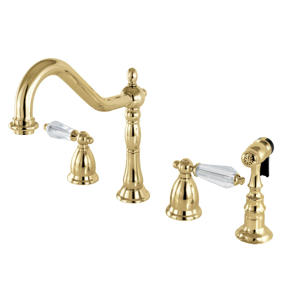 Kingston Brass KS1791WLLBS Widespread Kitchen Faucet