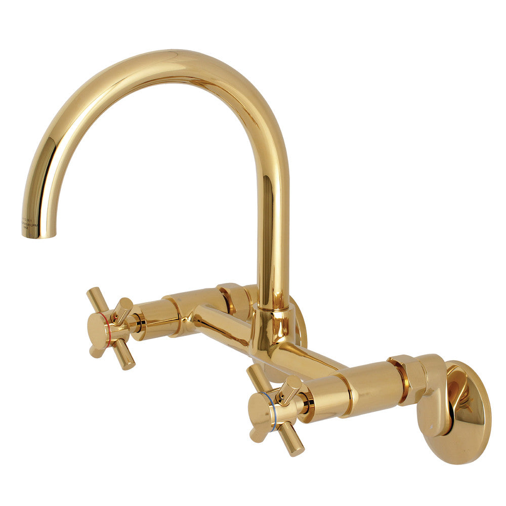 Kingston Brass KS414ORB Concord 8-Inch Adjustable Center Wall Mount Kitchen Faucet
