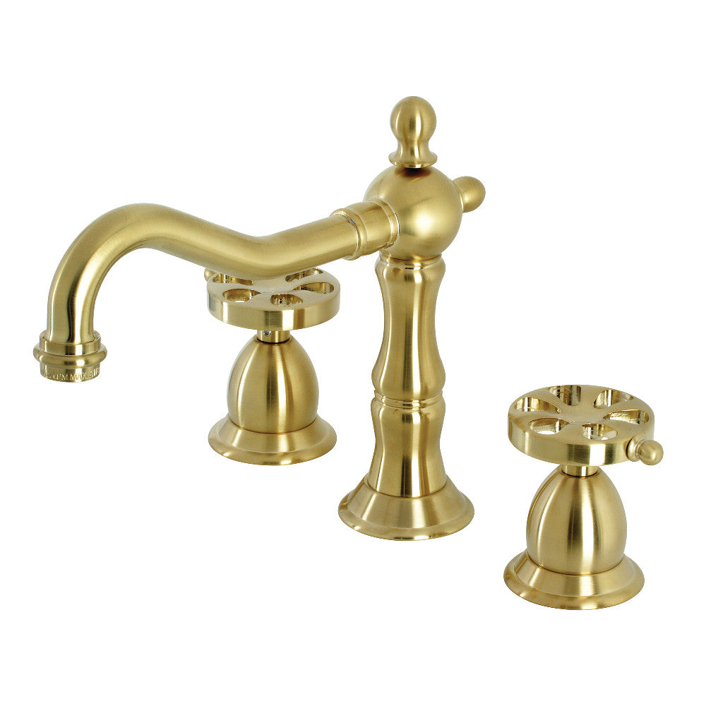 Kingston Brass KS1978RX Belknap Widespread Bathroom Faucet with Brass Pop-Up
