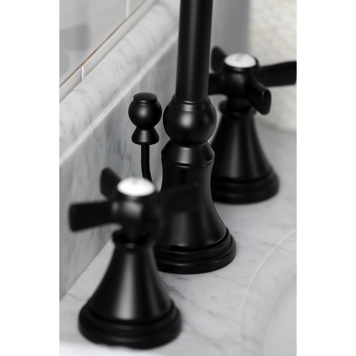 Kingston Brass KS2985ZX Millennium Widespread Bathroom Faucet with Brass Pop-Up