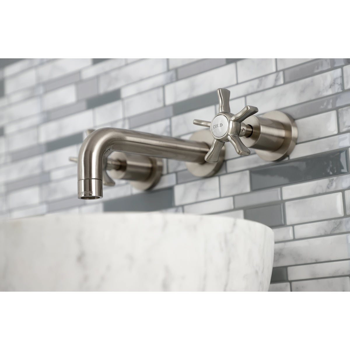 Kingston Brass KS8128NX Hamilton Two-Handle Wall Mount Bathroom Faucet