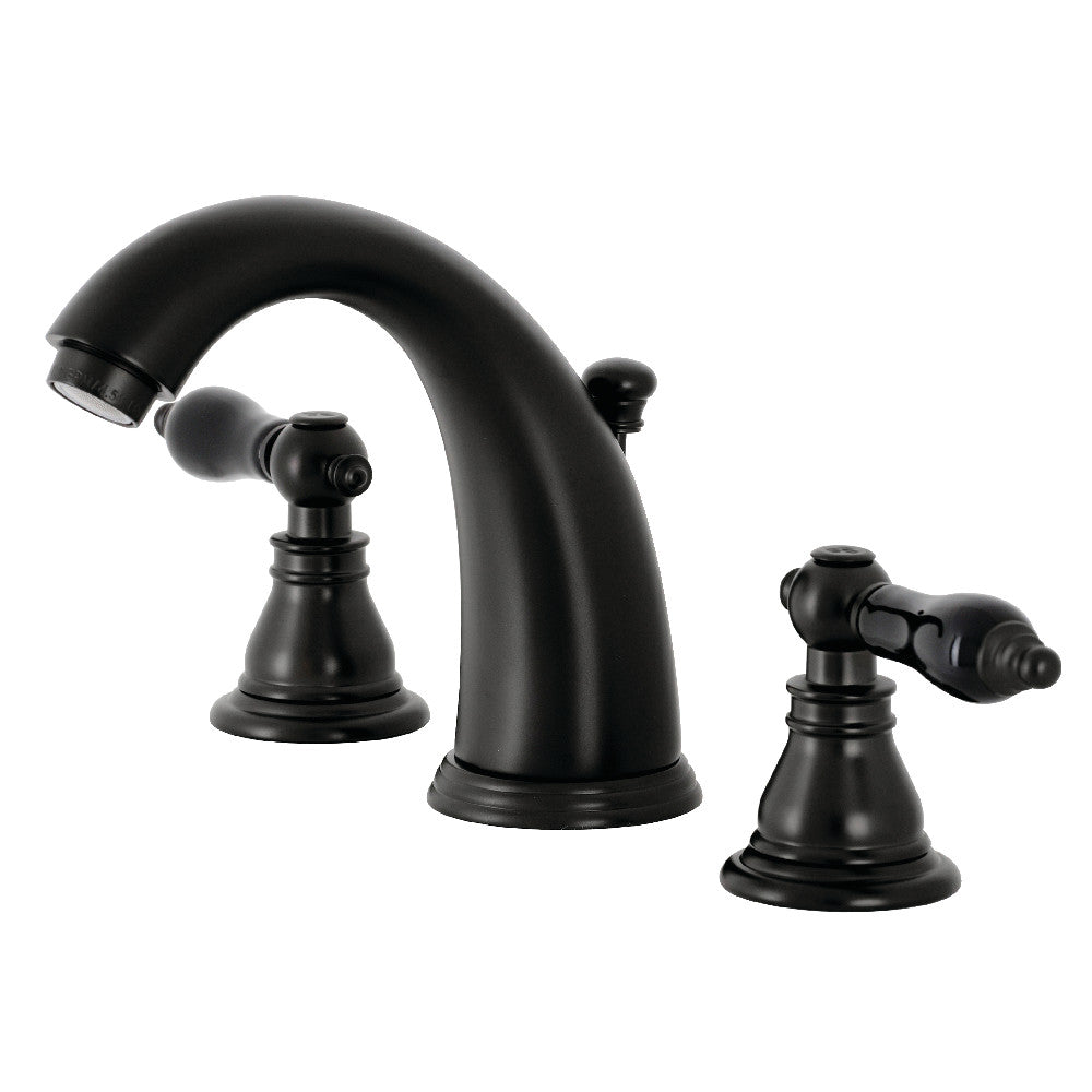 Kingston Brass KB987AKLSB Duchess Widespread Bathroom Faucet with Plastic Pop-Up