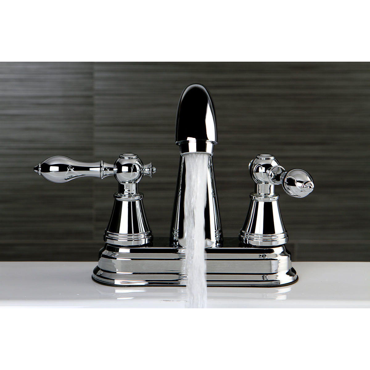 Fauceture FSY7618AL English Classic 4 in. Centerset Bathroom Faucet with Retail Pop-Up
