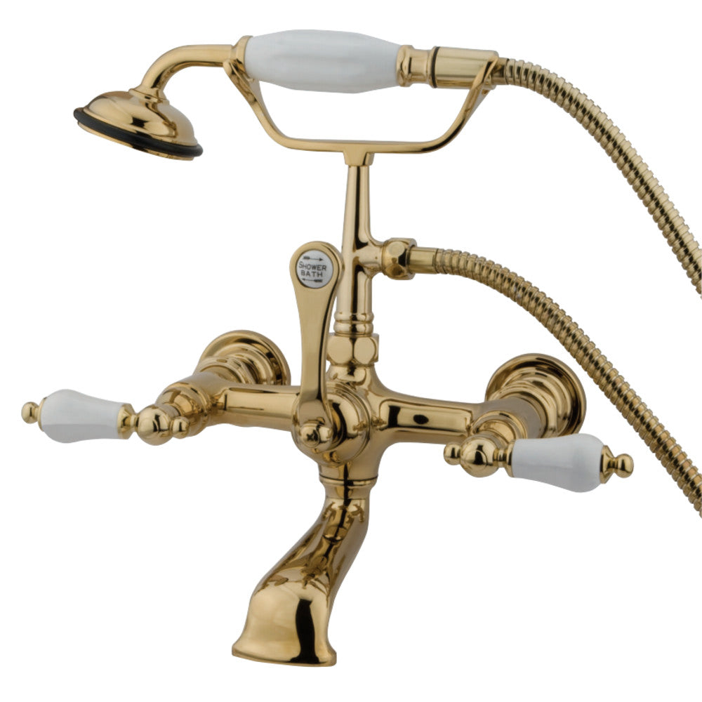 Vintage 7-Inch Wall Mount Tub Faucet with Hand Shower
