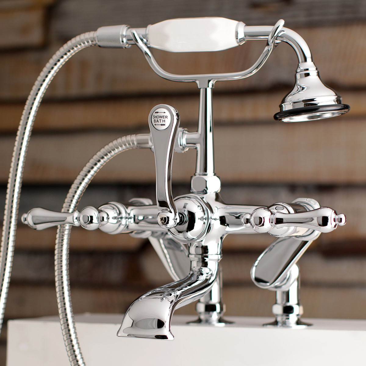 Auqa Vintage 7-inch Adjustable Clawfoot Tub Faucet with Hand Shower