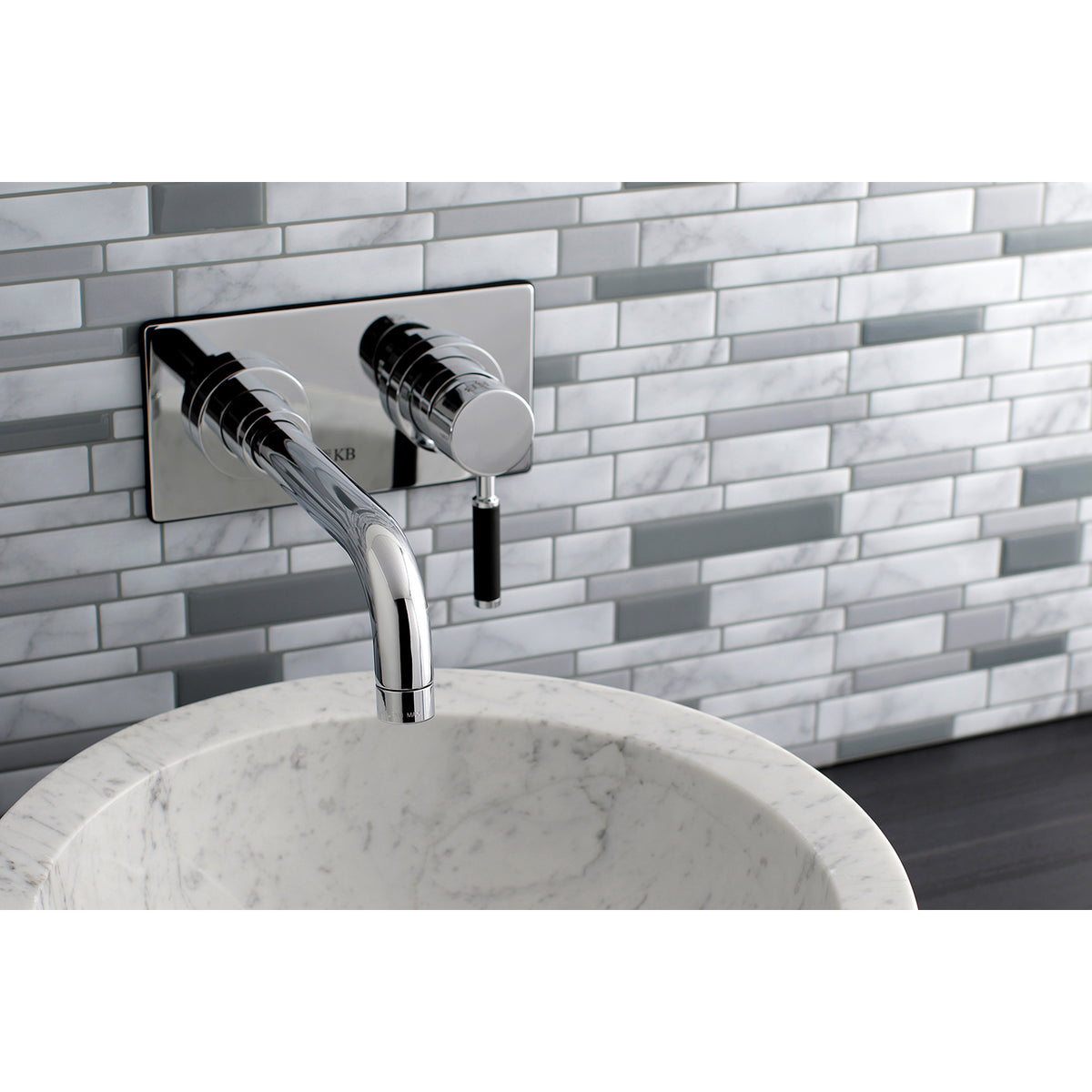 Kingston Brass KS8118DKL Kaiser Single-Handle Wall Mount Bathroom Faucet