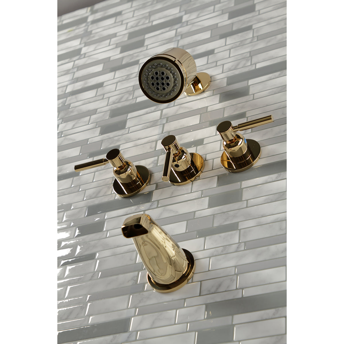 Concord Three-Handle Tub and Shower Faucet