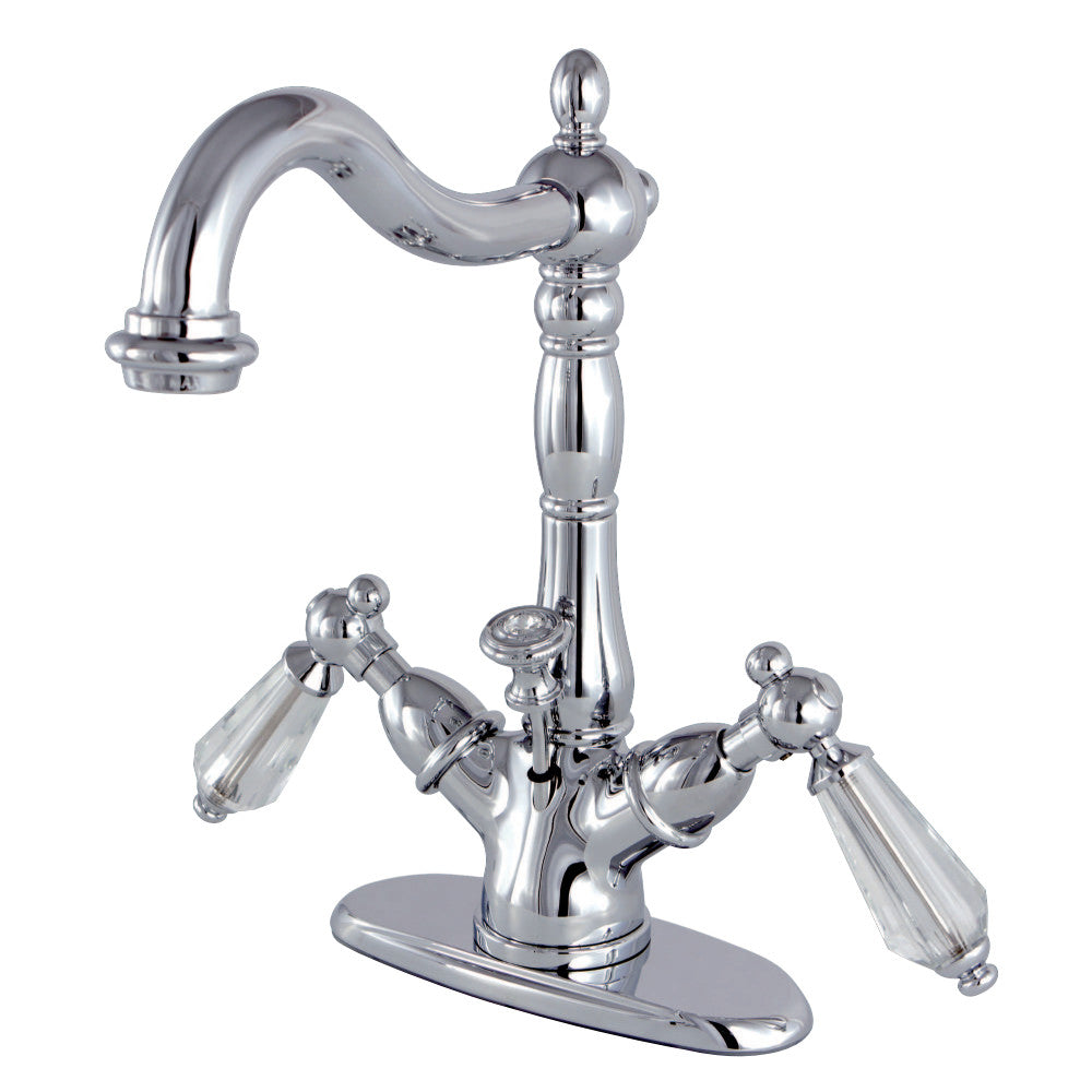 Kingston Brass KS1431WLL Wilshire Two-Handle Bathroom Faucet with Brass Pop-Up and Cover Plate