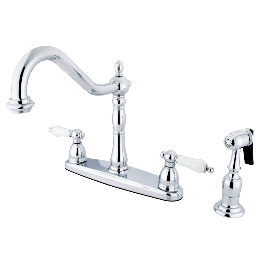 Kingston Brass KB1752PLBS Heritage Centerset Kitchen Faucet