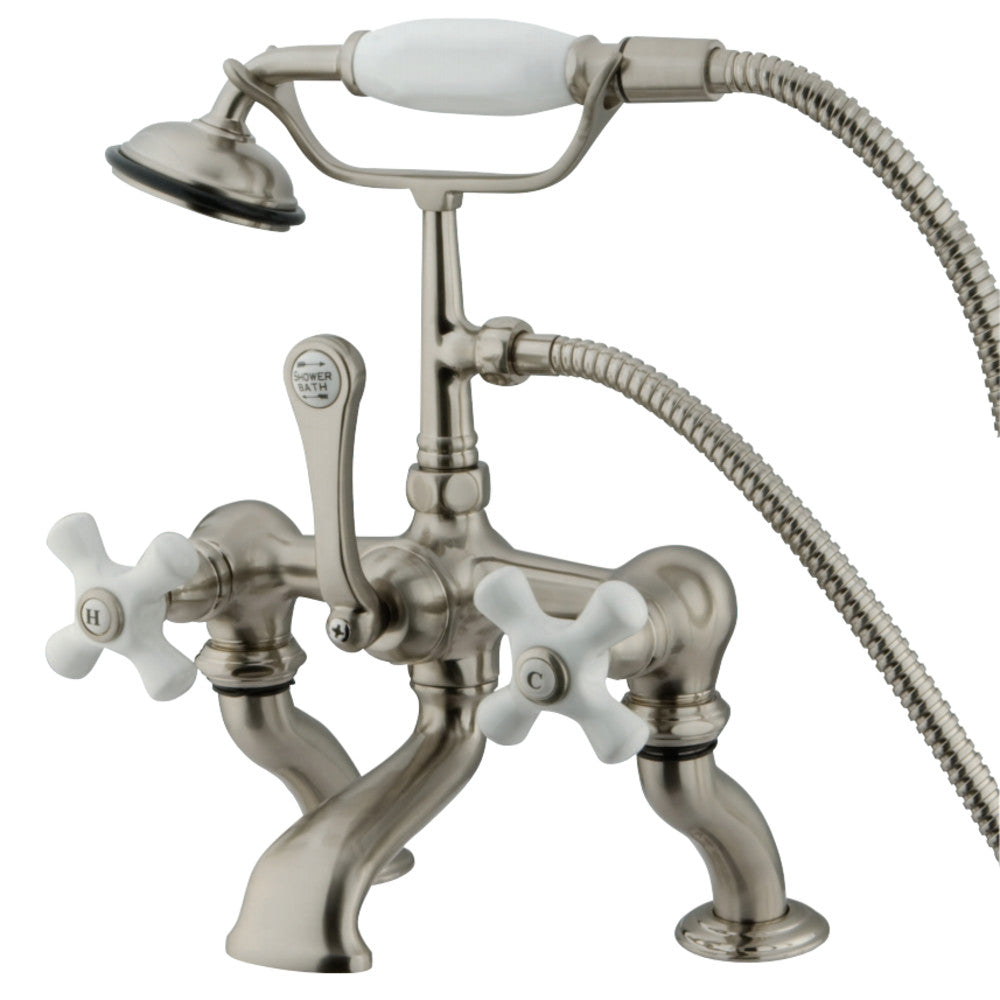 Vintage 7-Inch Deck Mount Tub Faucet with Hand Shower