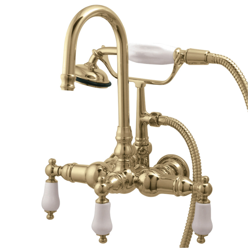 Vintage 3-3/8-Inch Wall Tub Faucet with Hand Shower