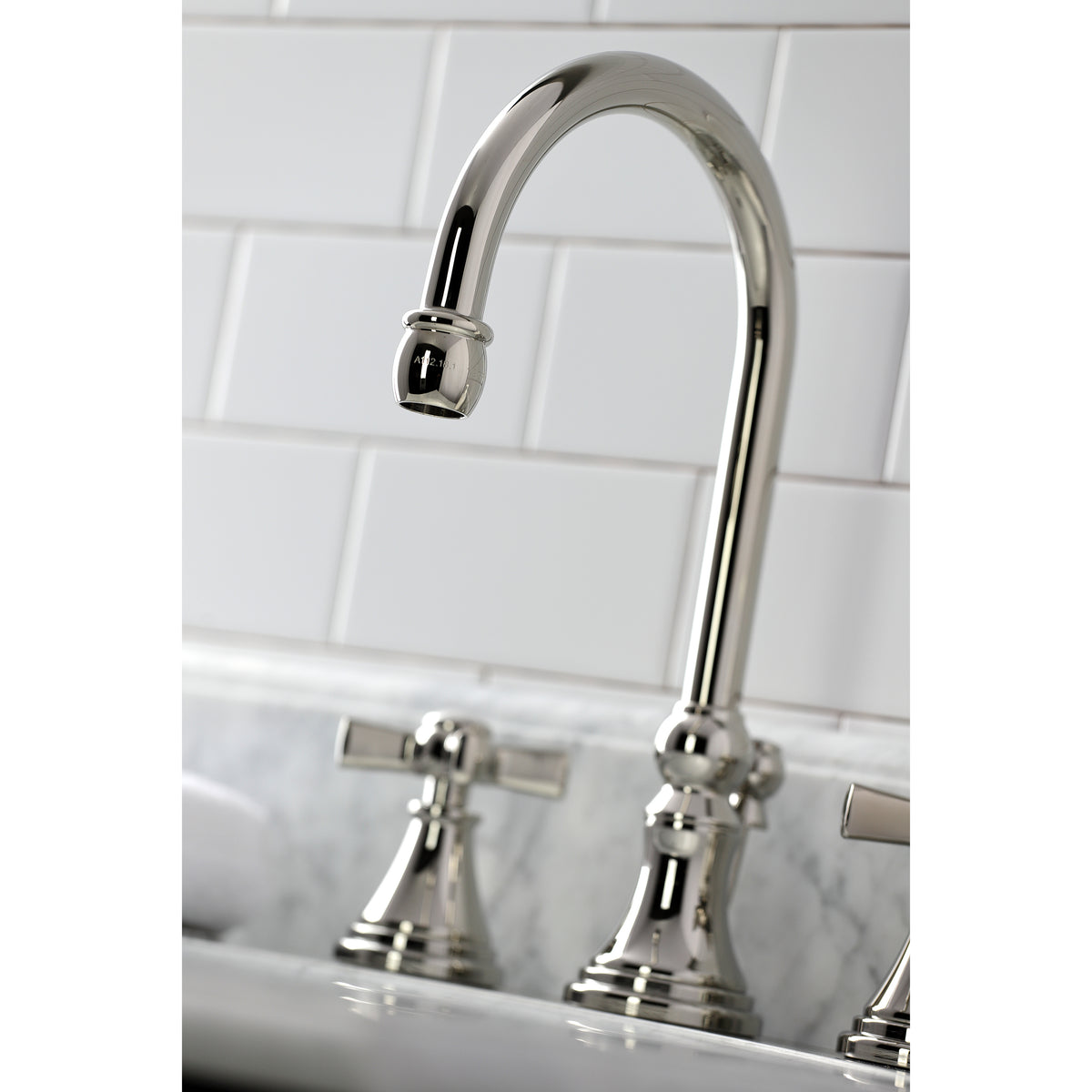 Kingston Brass KS2985ZX Millennium Widespread Bathroom Faucet with Brass Pop-Up