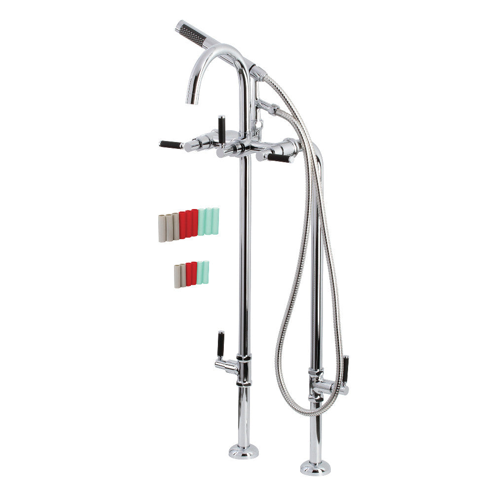 Aqua Vintage Concord Freestanding Tub Faucet with Supply Line, Stop Valve