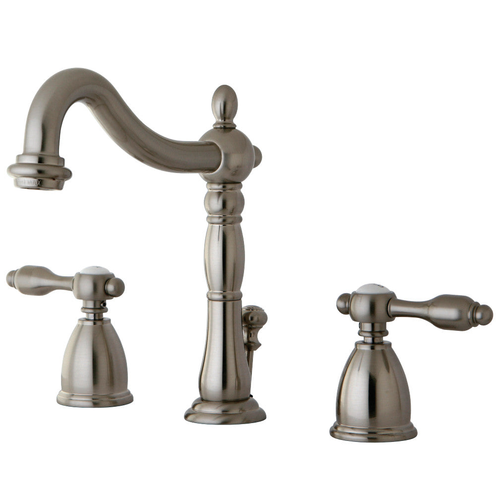 Kingston Brass KB1971TAL Tudor Widespread Bathroom Faucet with Plastic Pop-Up