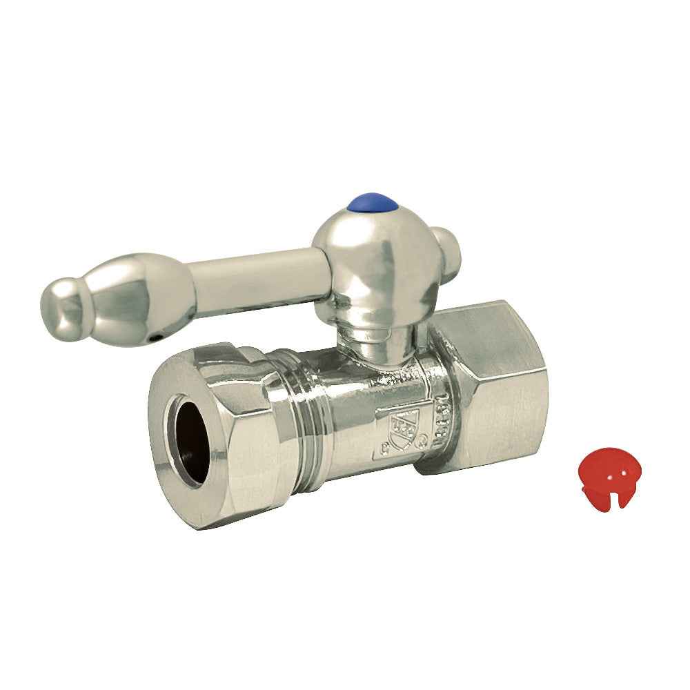 Kingston Brass 1/2" FIP x 1/2" or 7/16" Slip Joint Straight Shut-Off Valve