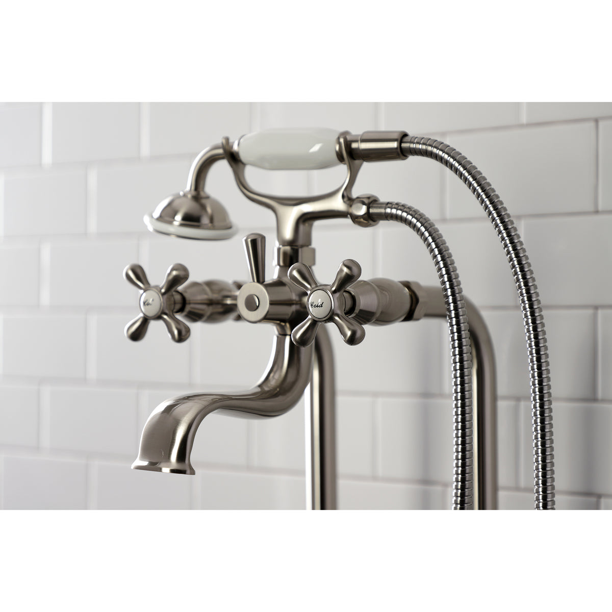 Kingston Freestanding Clawfoot Tub Faucet Package with Supply Line