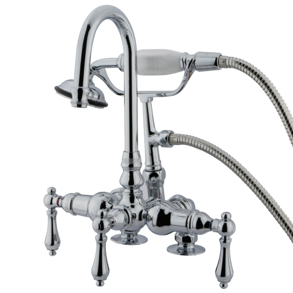 Vintage 3-3/8-Inch Deck Mount Tub Faucet with Hand Shower