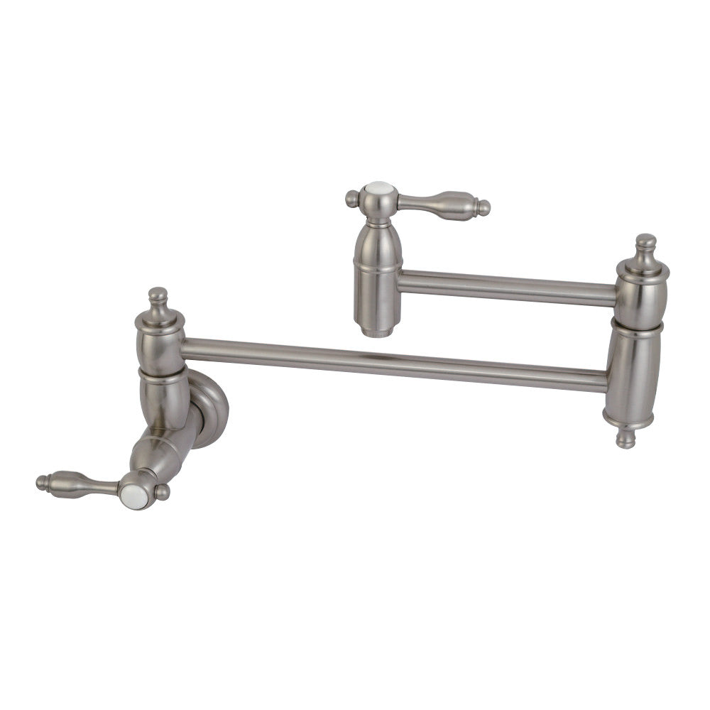 Kingston Brass KS3101TAL Tudor Wall Mount Pot Filler Kitchen Faucet