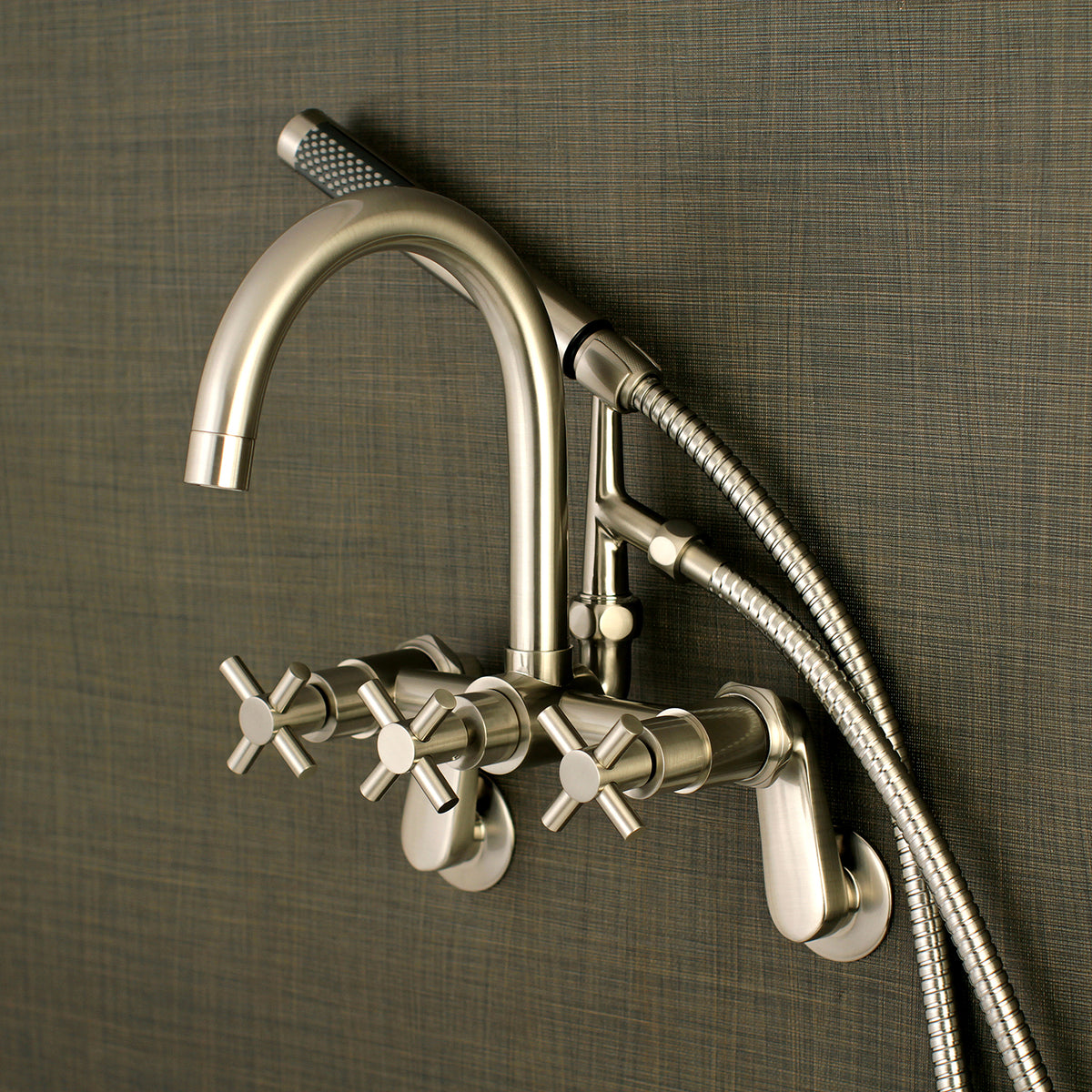 Aqua Vintage Concord 7-Inch Adjustable Wall Mount Tub Faucet