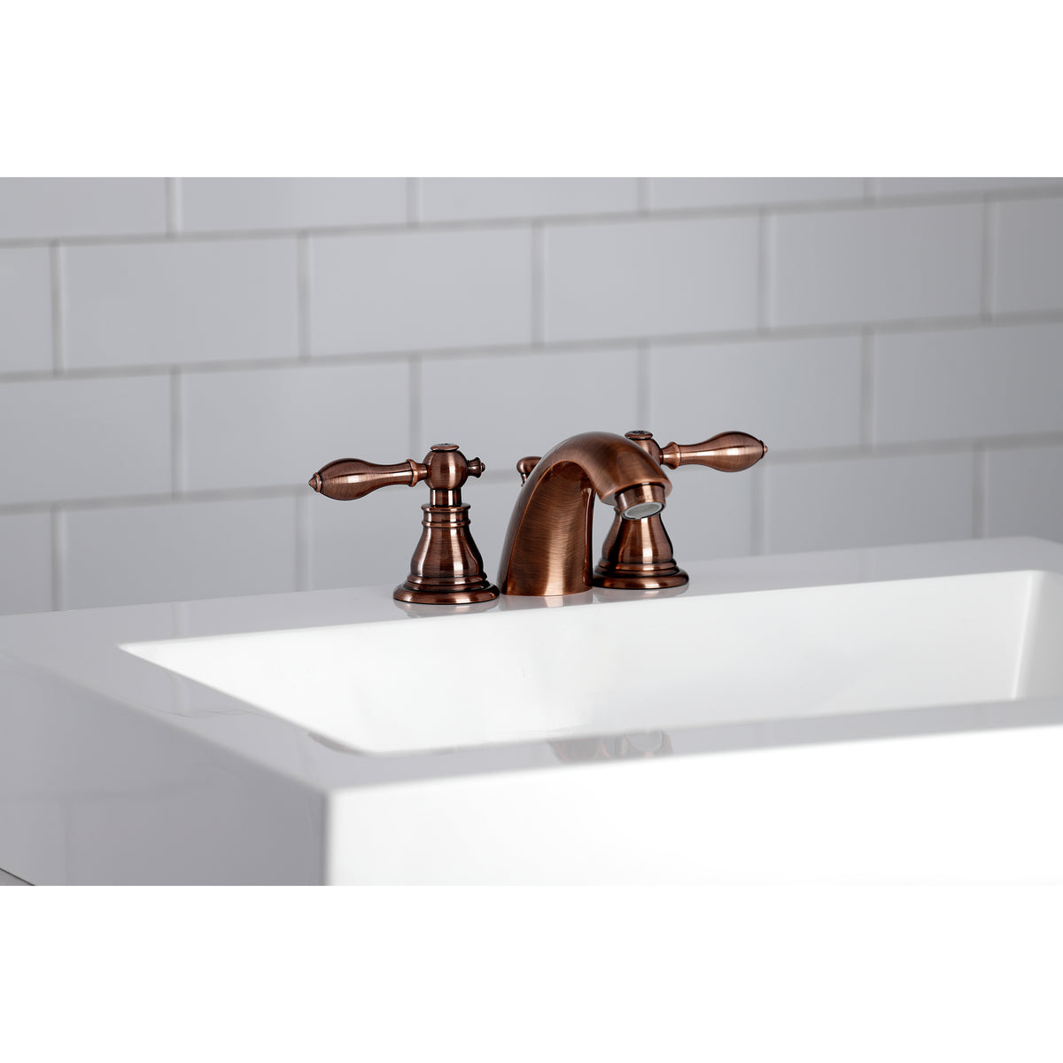Kingston Brass KB958ACL American Classic Mini-Widespread Bathroom Faucet with Plastic Pop-Up