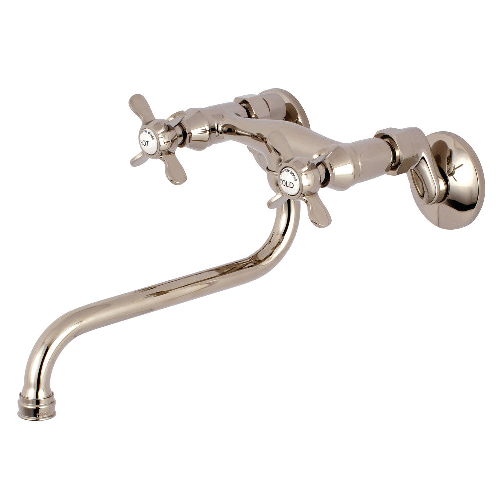 Kingston Brass KS115SN Essex Two Handle Wall Mount Bathroom Faucet
