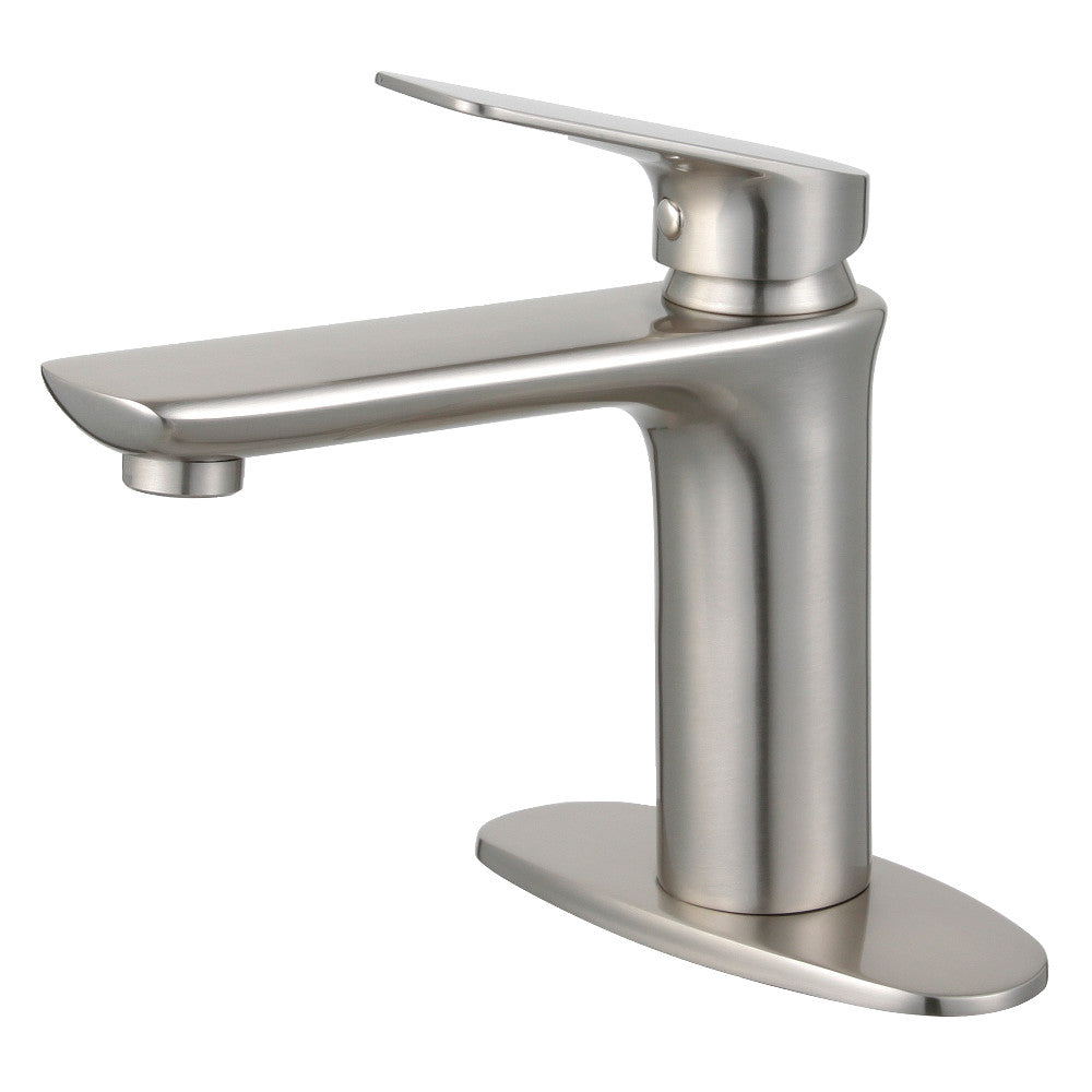 Fauceture LS4203CXL Frankfurt Single-Handle Bathroom Faucet with Deck Plate and Drain