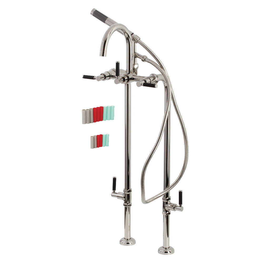 Aqua Vintage Concord Freestanding Tub Faucet with Supply Line, Stop Valve