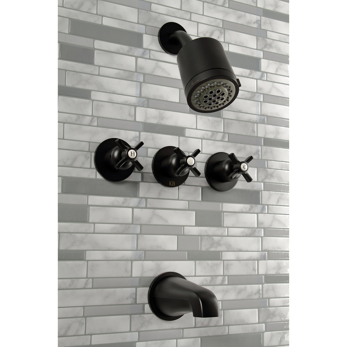 Millennium Three-Handle Tub and Shower Faucet