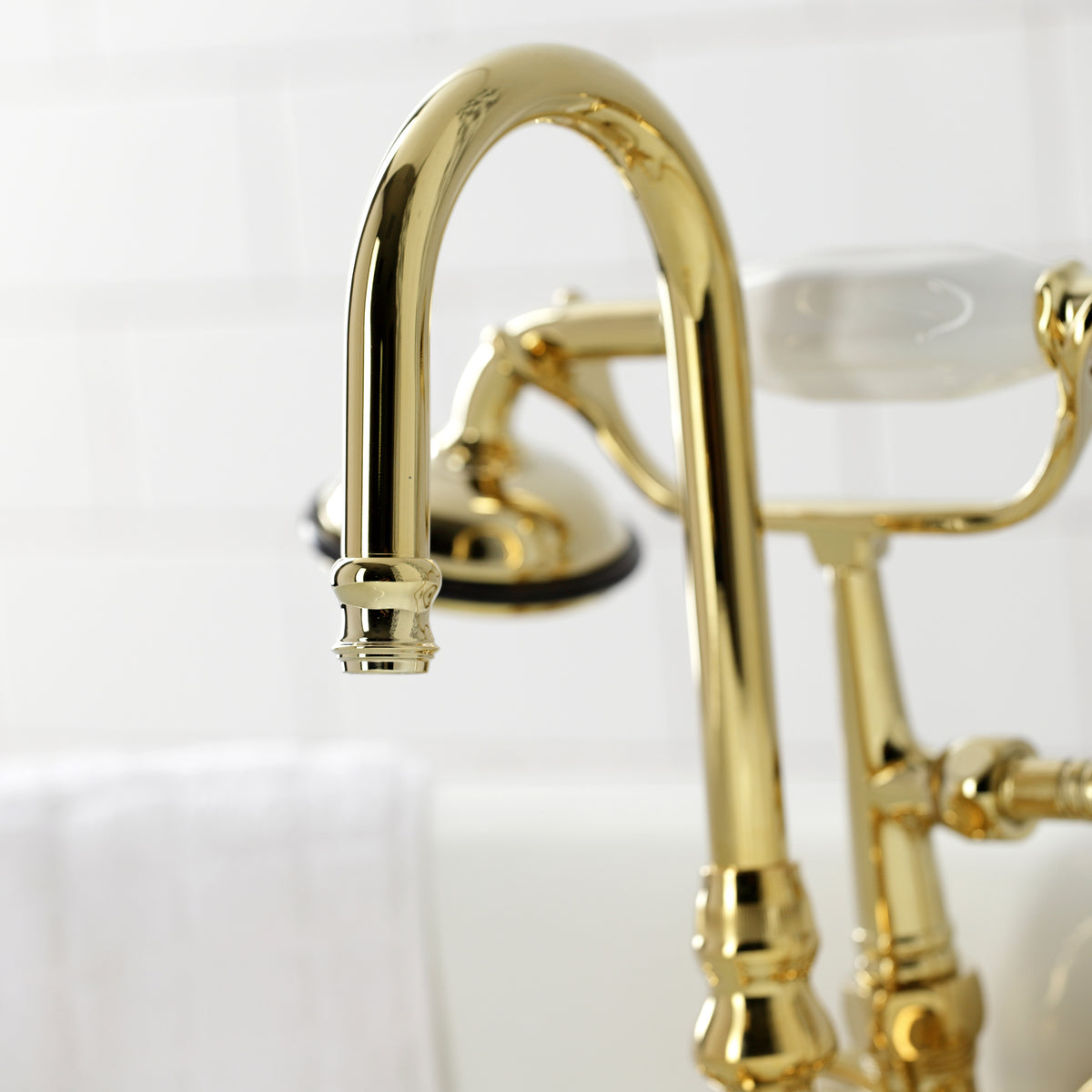 Vintage 3-3/8" Tub Wall Mount Clawfoot Tub Faucet with Hand Shower