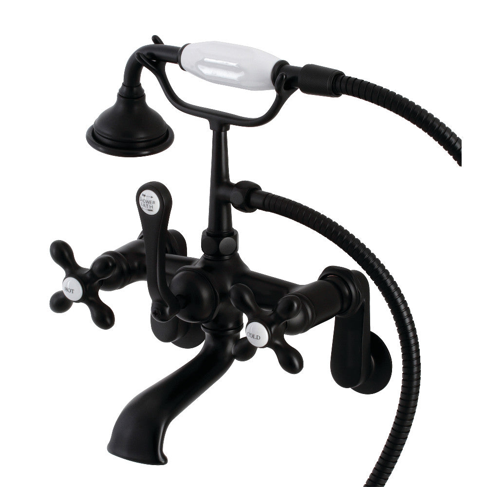 Aqua Vintage Wall Mount Tub Faucet with Hand Shower