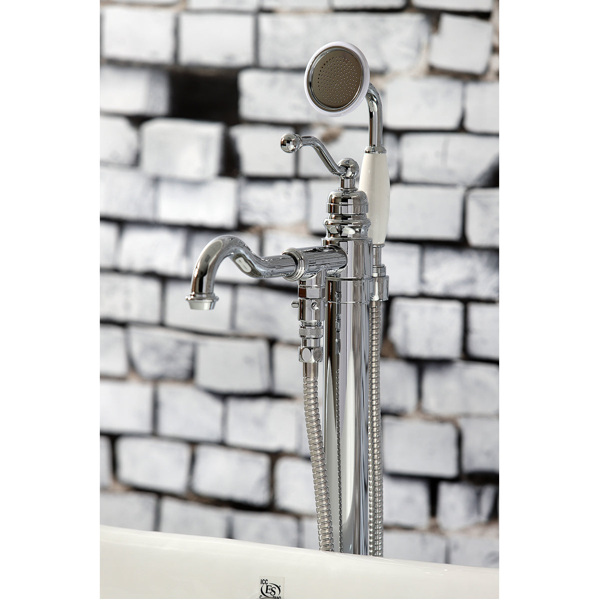 English Country Freestanding Tub Faucet with Hand Shower