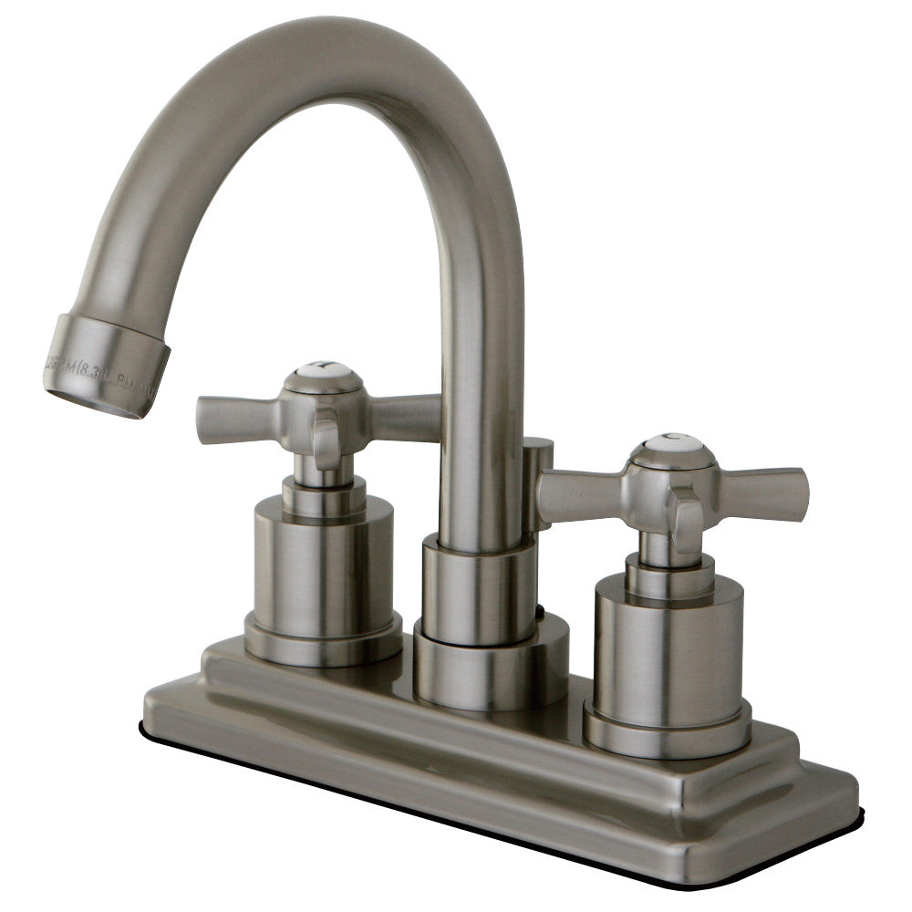 Kingston Brass KS8661ZX Millennium 4 in. Centerset Bathroom Faucet with Brass Pop-Up
