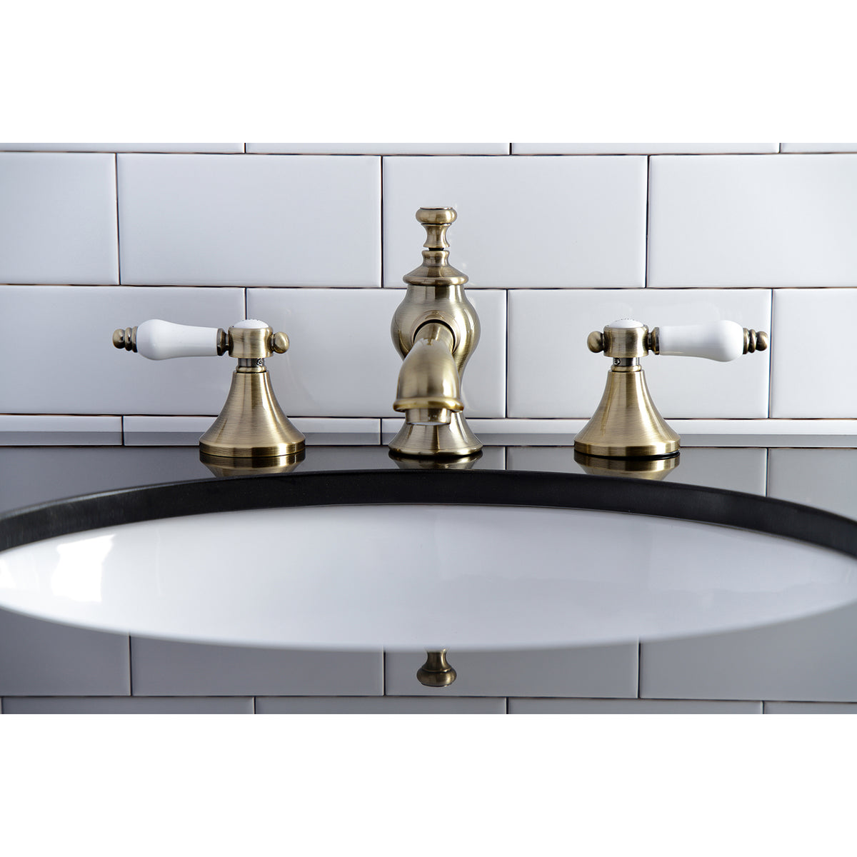 Kingston Brass KC7065BPL 8 in. Widespread Bathroom Faucet