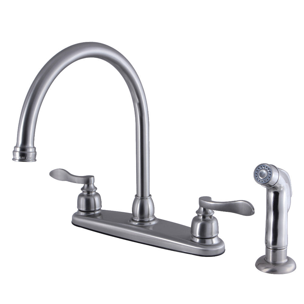 Kingston Brass FB791NFLSP NuWave French 8-Inch Centerset Kitchen Faucet with Sprayer
