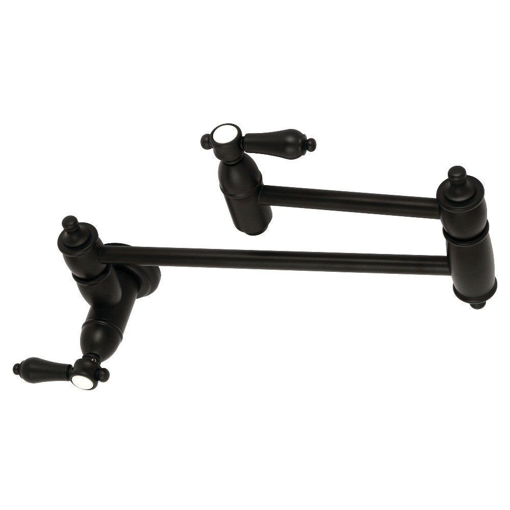 Kingston Brass KS3106BAL Heirloom Wall Mount Pot Filler Kitchen Faucet