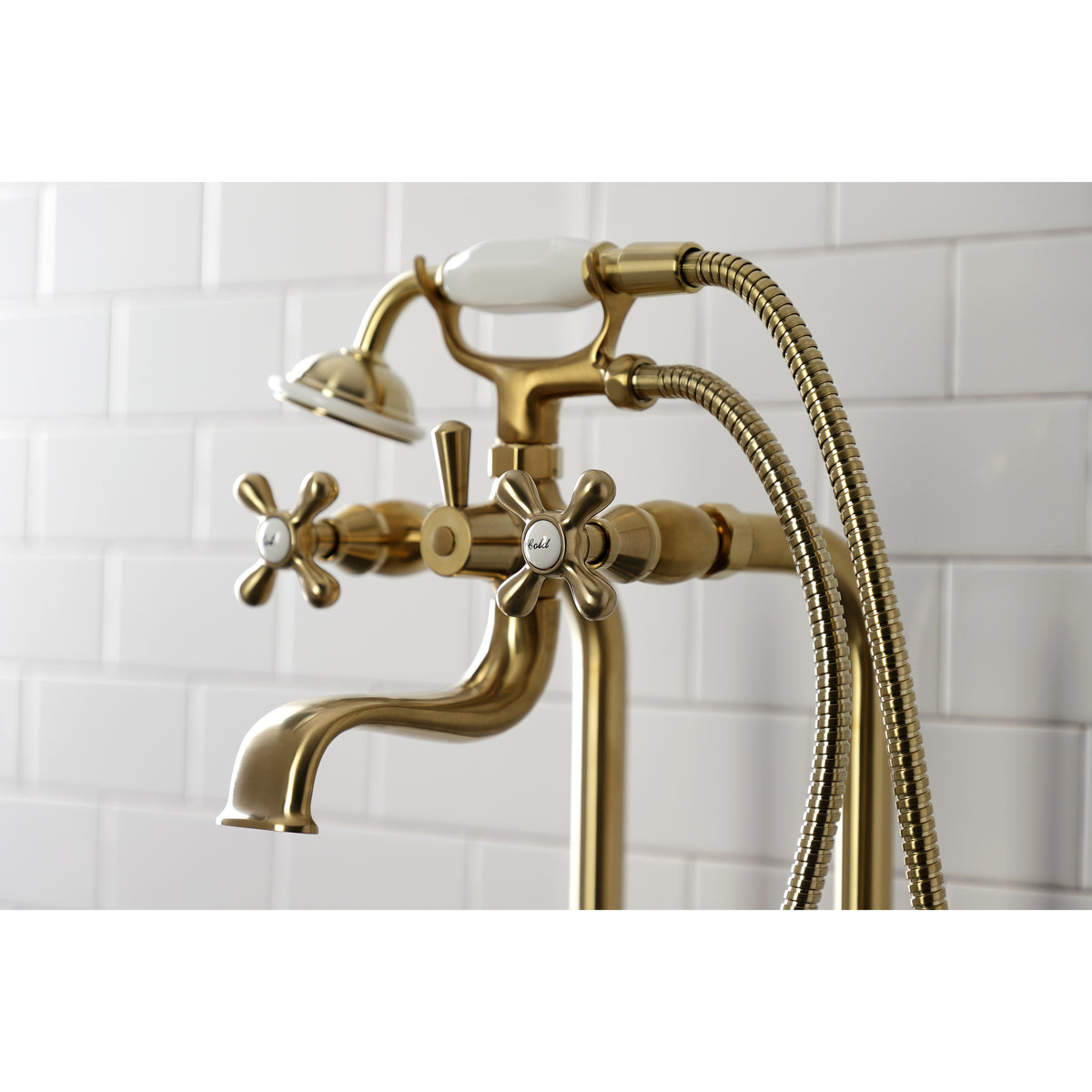 Kingston Freestanding Clawfoot Tub Faucet Package with Supply Line