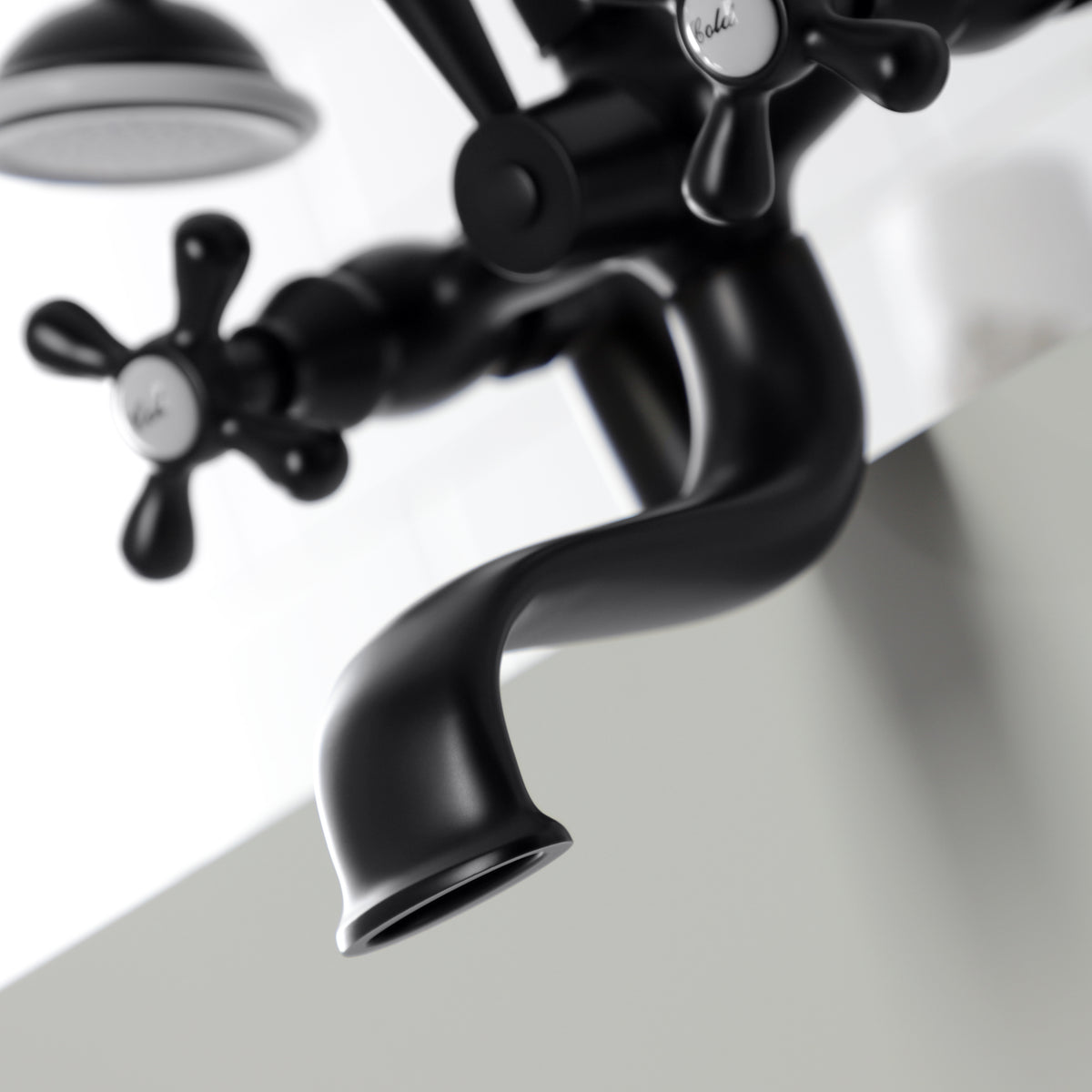 Kingston Deck Mount Clawfoot Tub Faucet with Hand Shower