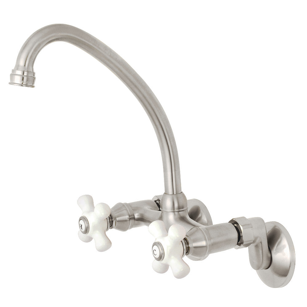 Kingston Brass KS614PB Kingston Two Handle Wall Mount Kitchen Faucet