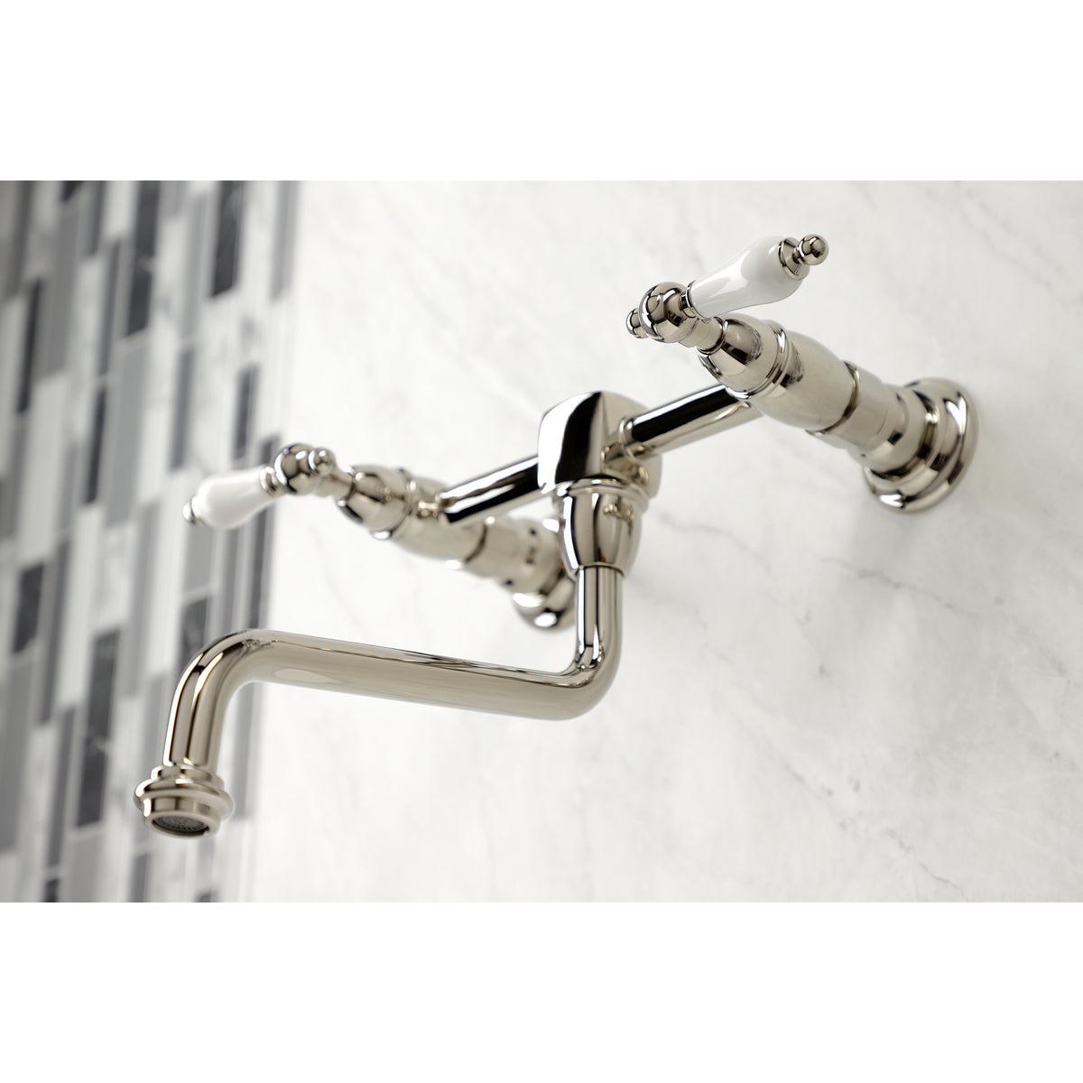 Kingston Brass KS1215PL Heritage Wall Mount Bathroom Faucet