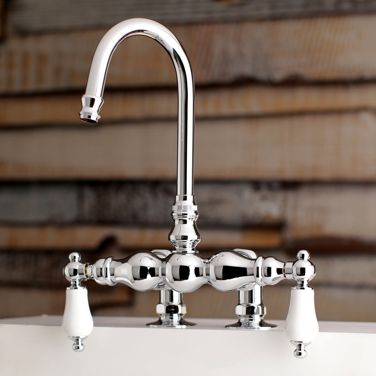 Auqa Vintage 3-3/8-Inch Deck Mount Tub Faucet