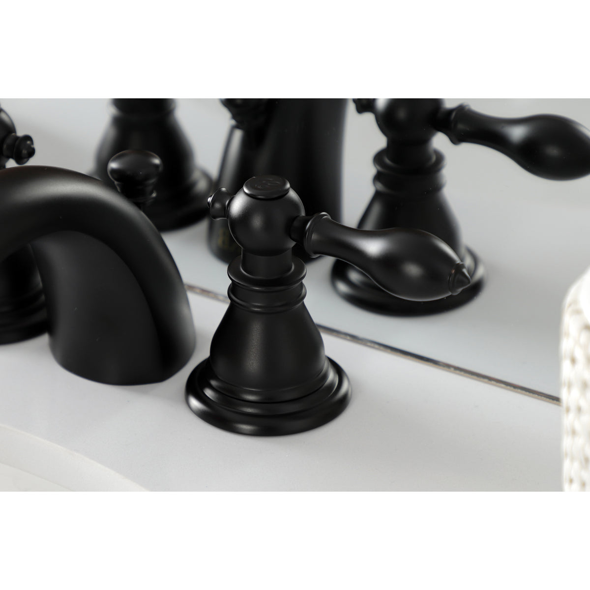 Kingston Brass KB958ACL American Classic Mini-Widespread Bathroom Faucet with Plastic Pop-Up