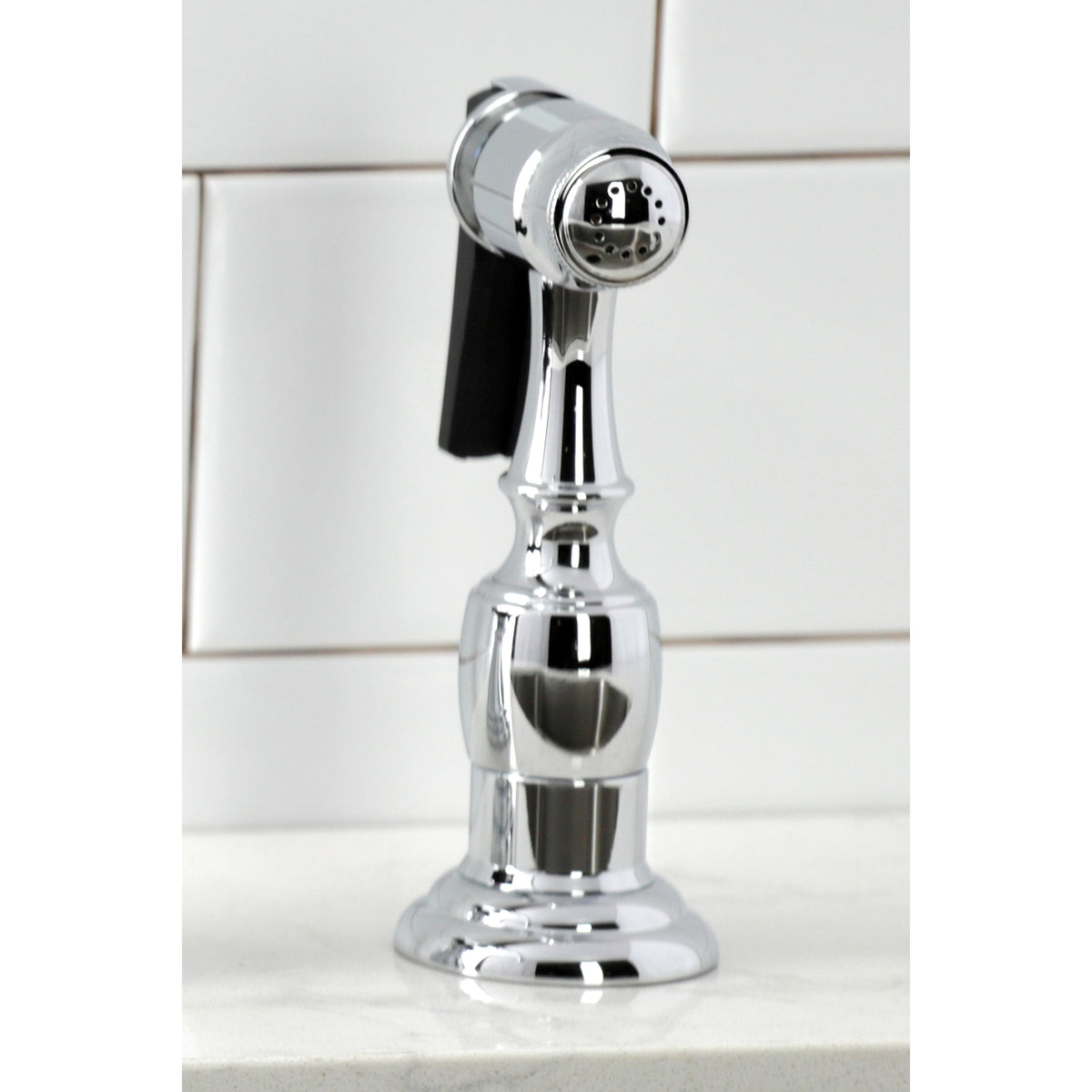 Kingston Brass KS2792PKLBS Duchess Widespread Kitchen Faucet with Brass Sprayer