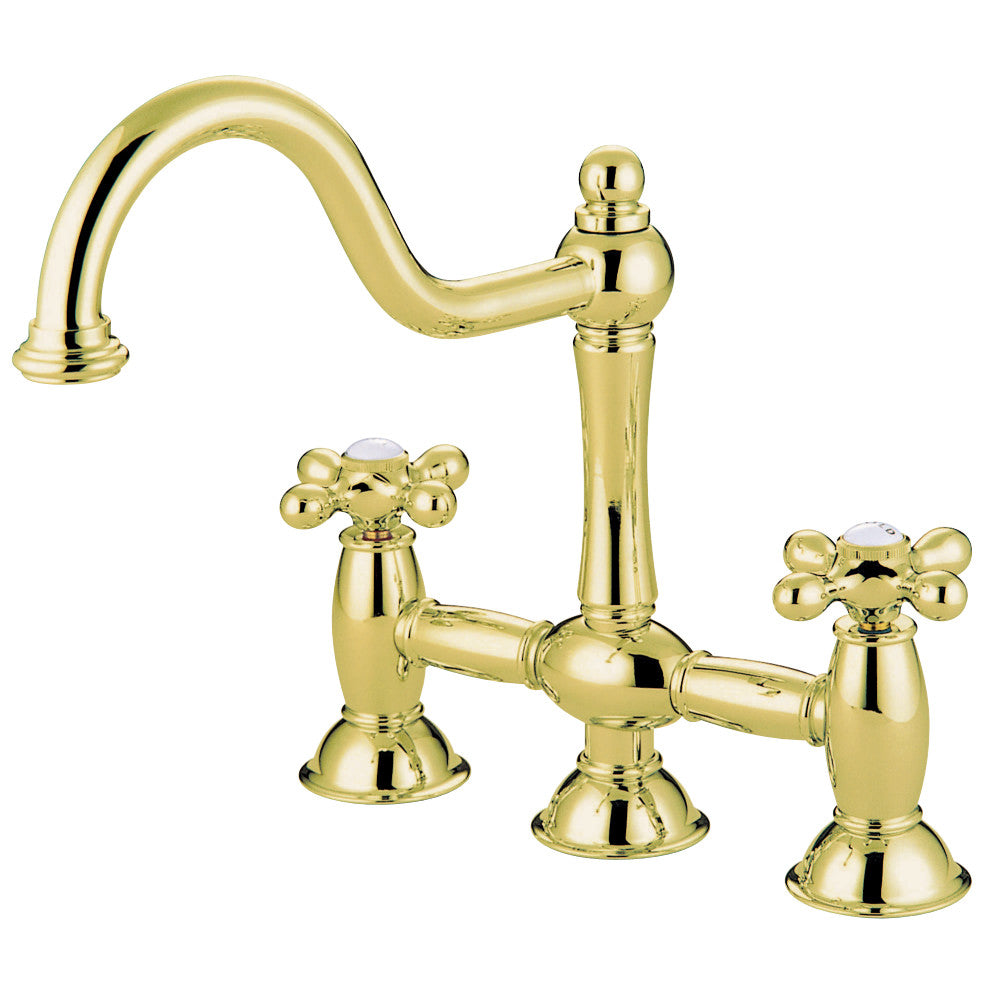 Kingston Brass KS3785AX Restoration Bridge Kitchen Faucet