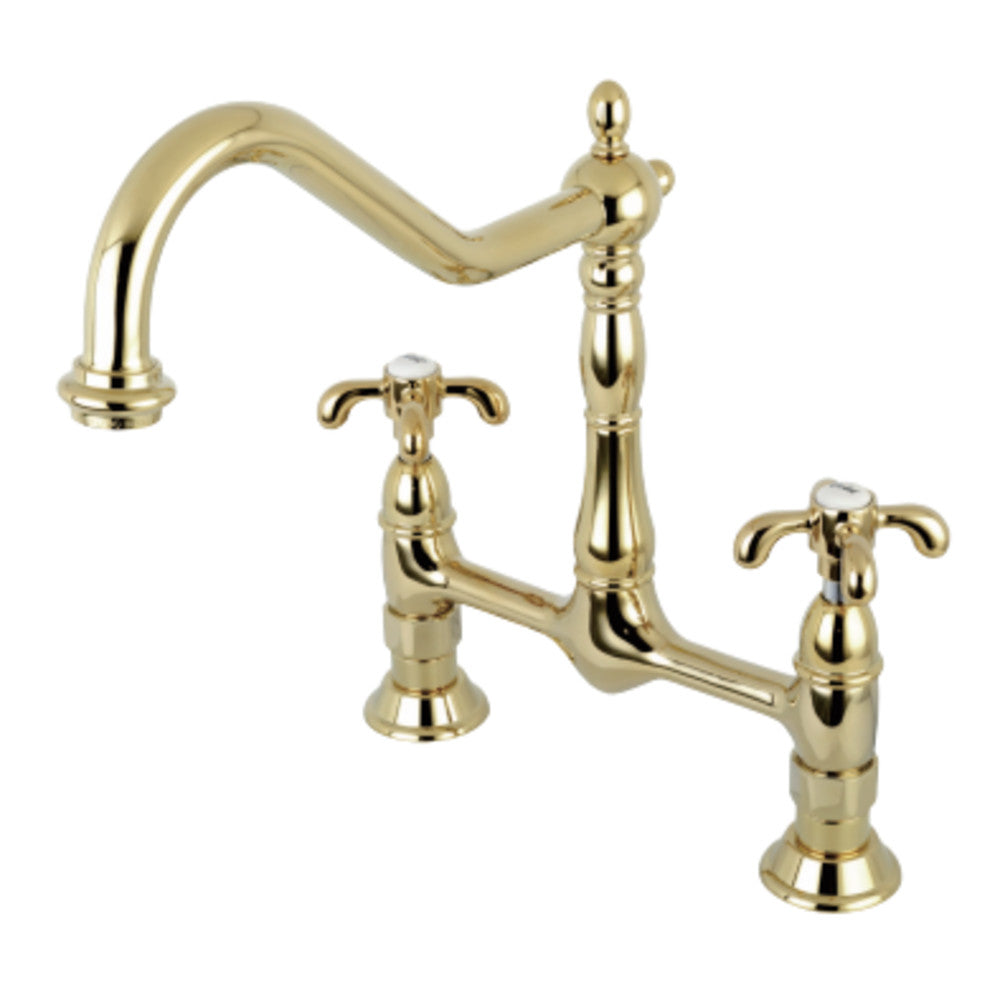 Kingston Brass KS1175TX French Country Bridge Kitchen Faucet