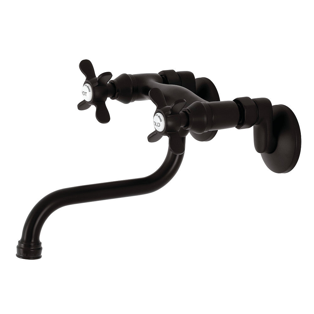 Kingston Brass KS116PN Essex Two Handle Wall Mount Bathroom Faucet