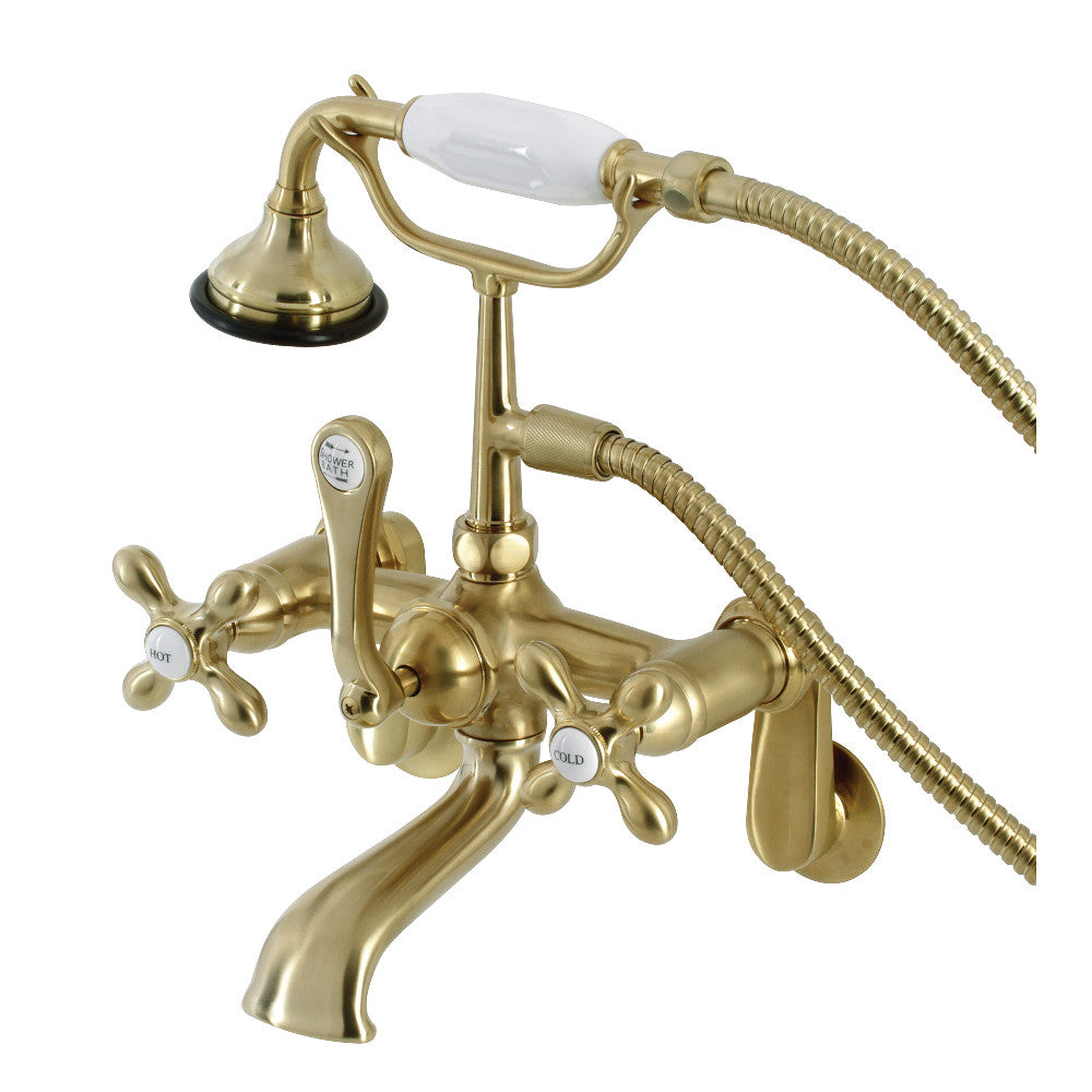 Aqua Vintage Wall Mount Tub Faucet with Hand Shower