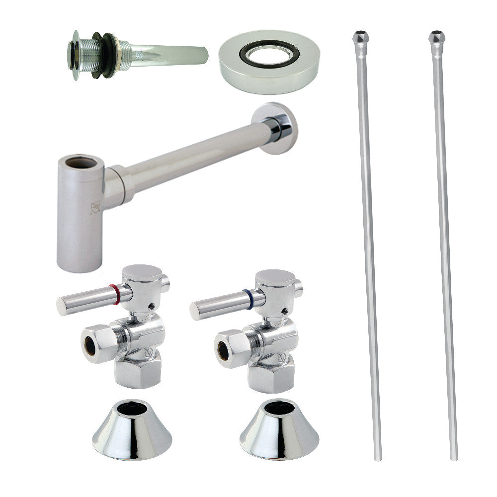 Kingston Brass Modern Plumbing Sink Trim Kit with Bottle Trap and Drain
